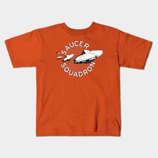 Saucer Squadron B&W Kids T-Shirt